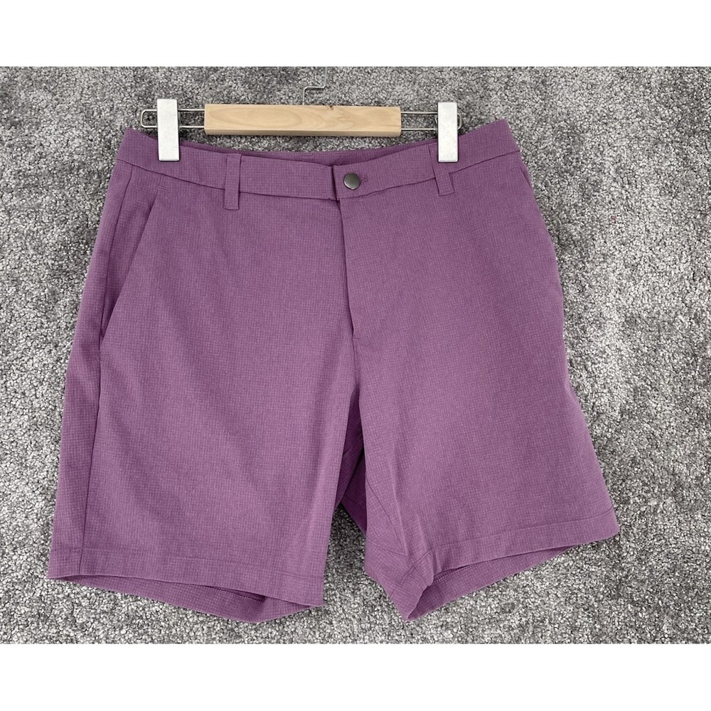 Lululemon Commission Shorts Mens 36 7" Amethyst Purple Stretch Golf